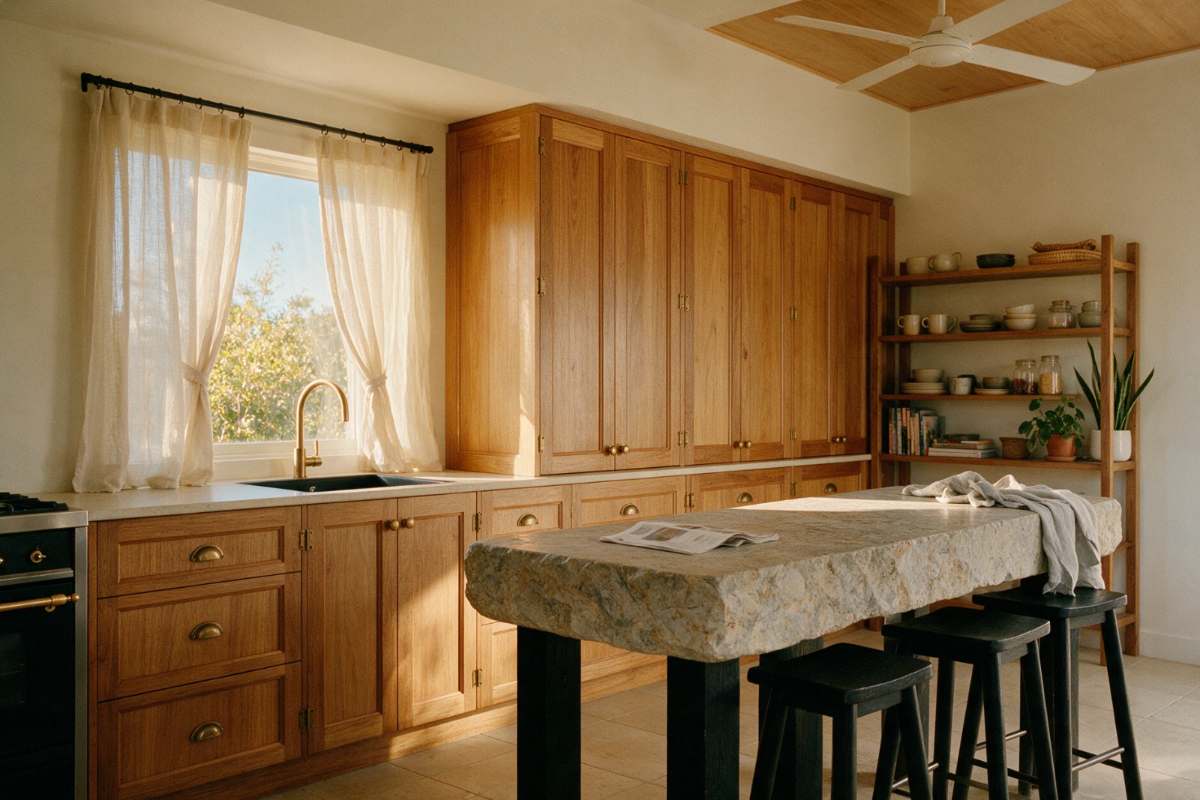 Blackbutt shaker kitchen
