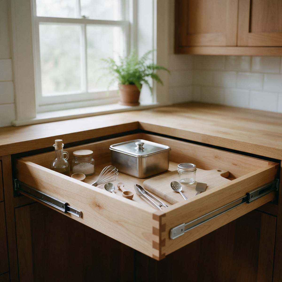 Cabinet making, finished kitchen