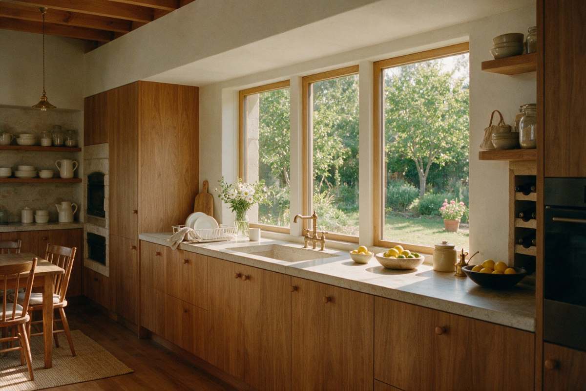 Cabinet making, finished kitchen