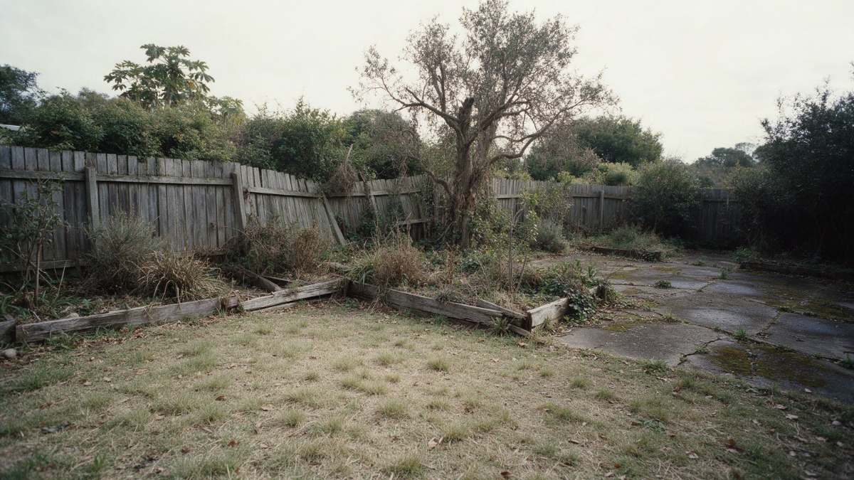Before, the original yard